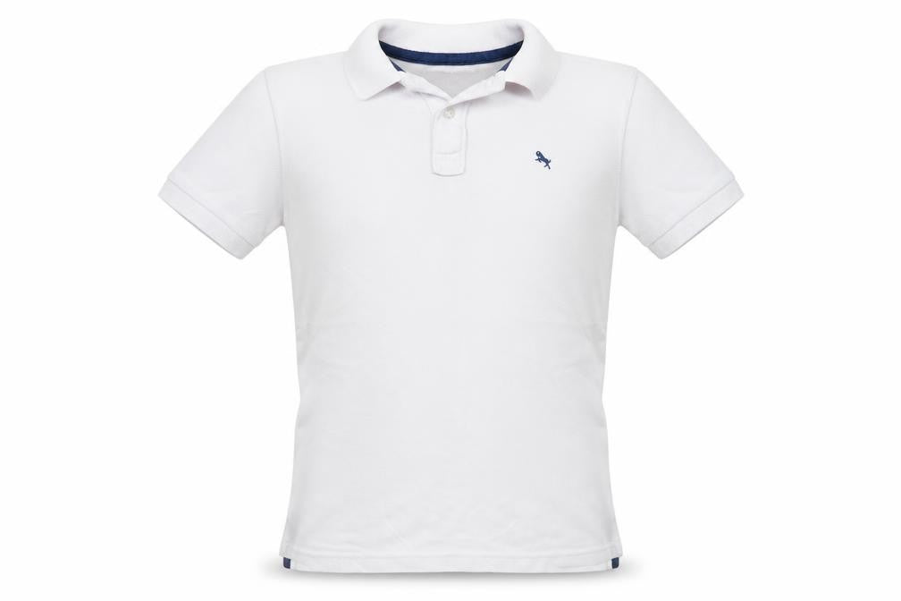Front view of H&M boys’ white basic t-shirt, size 8, years