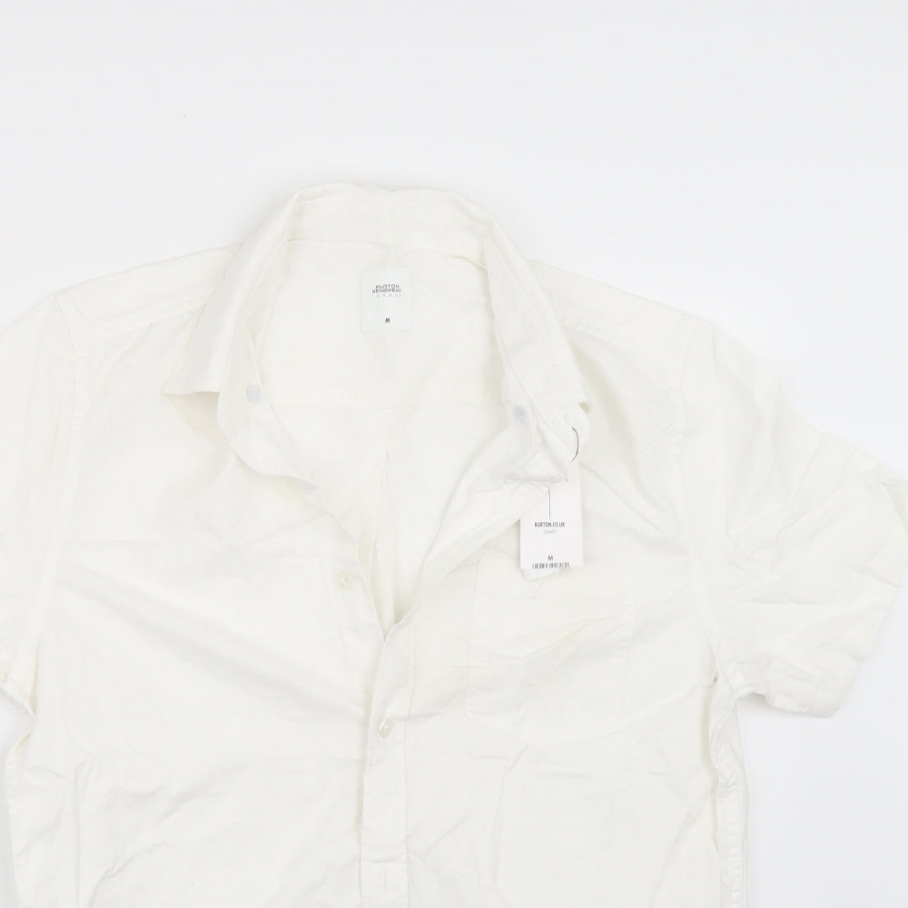 Burton Mens White    Button-Up Size M