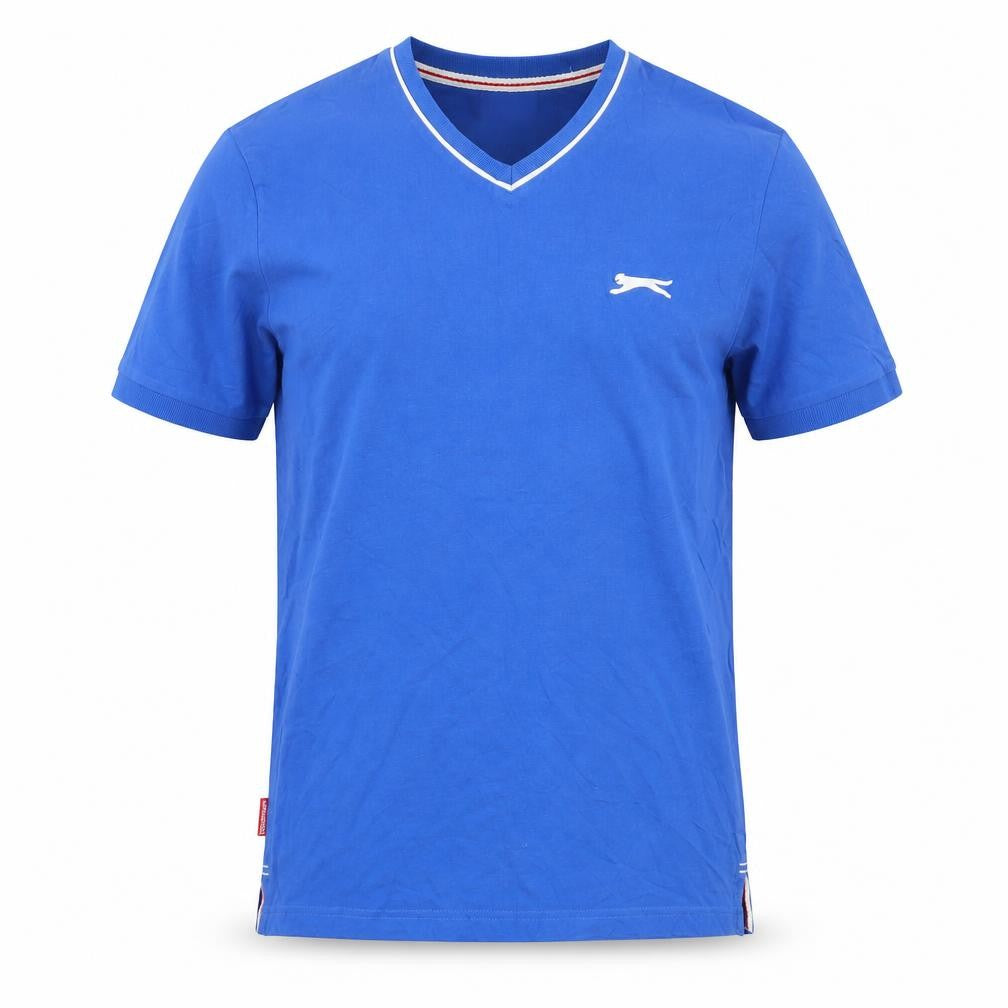 Front view of Slazenger women’s blue basic t-shirt, size S