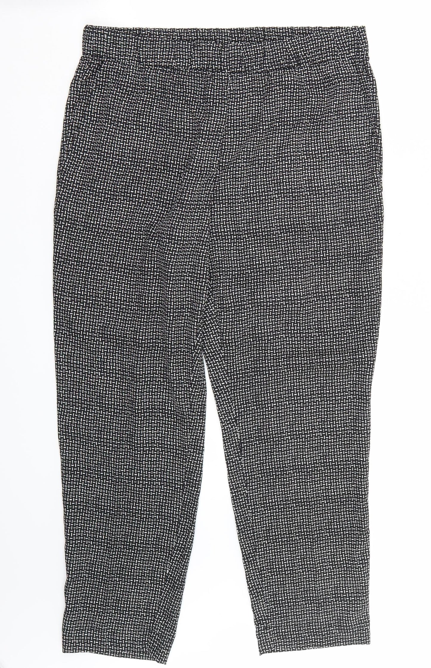 H&M Womens Black   Trousers  Size 10 L28 in