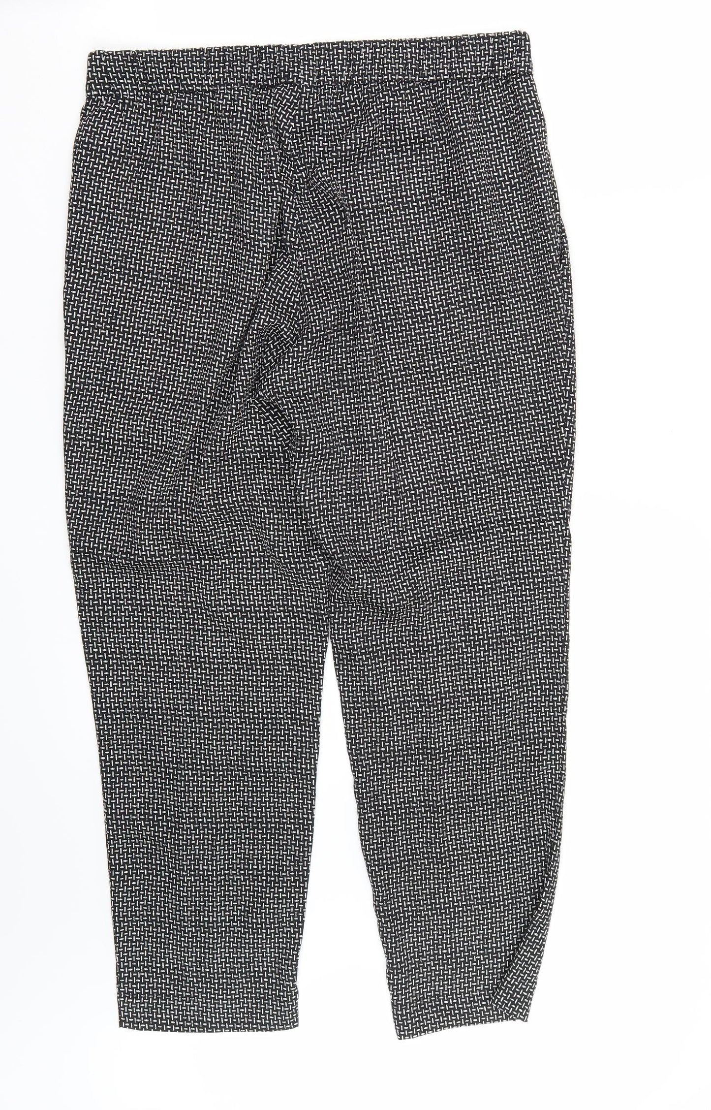 H&M Womens Black   Trousers  Size 10 L28 in