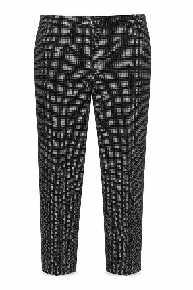Front view of Zara women’s black rayon trousers, size UK 34, 28-inch leg