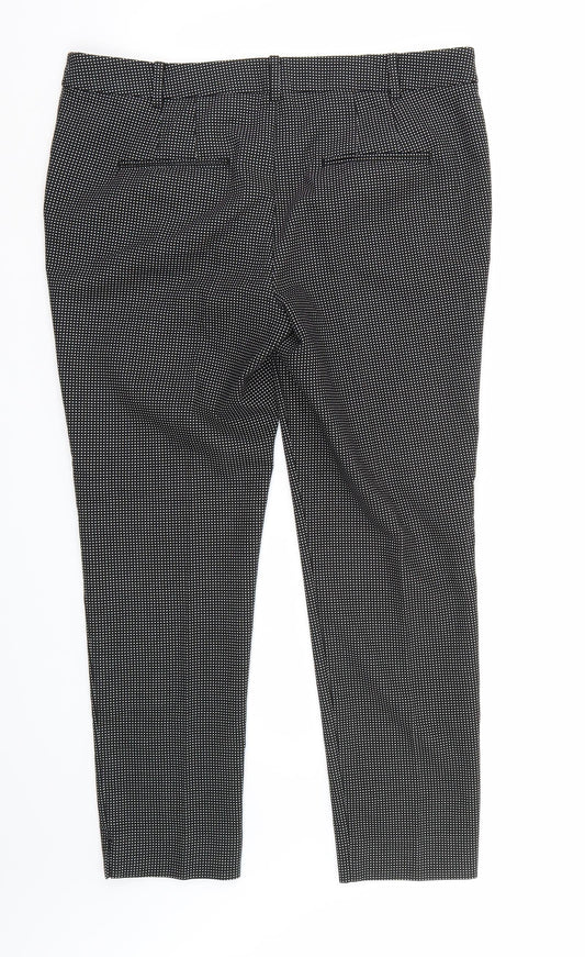 Zara Womens Black  Rayon Trousers  Size 34 L28 in