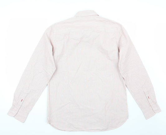 Timberland Mens Red Striped   Button-Up Size M