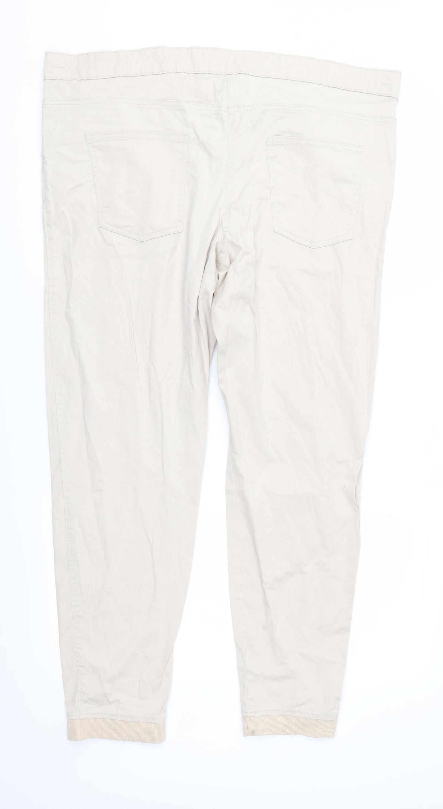 Janina Womens Beige   Chino Trousers Size 18 L28 in