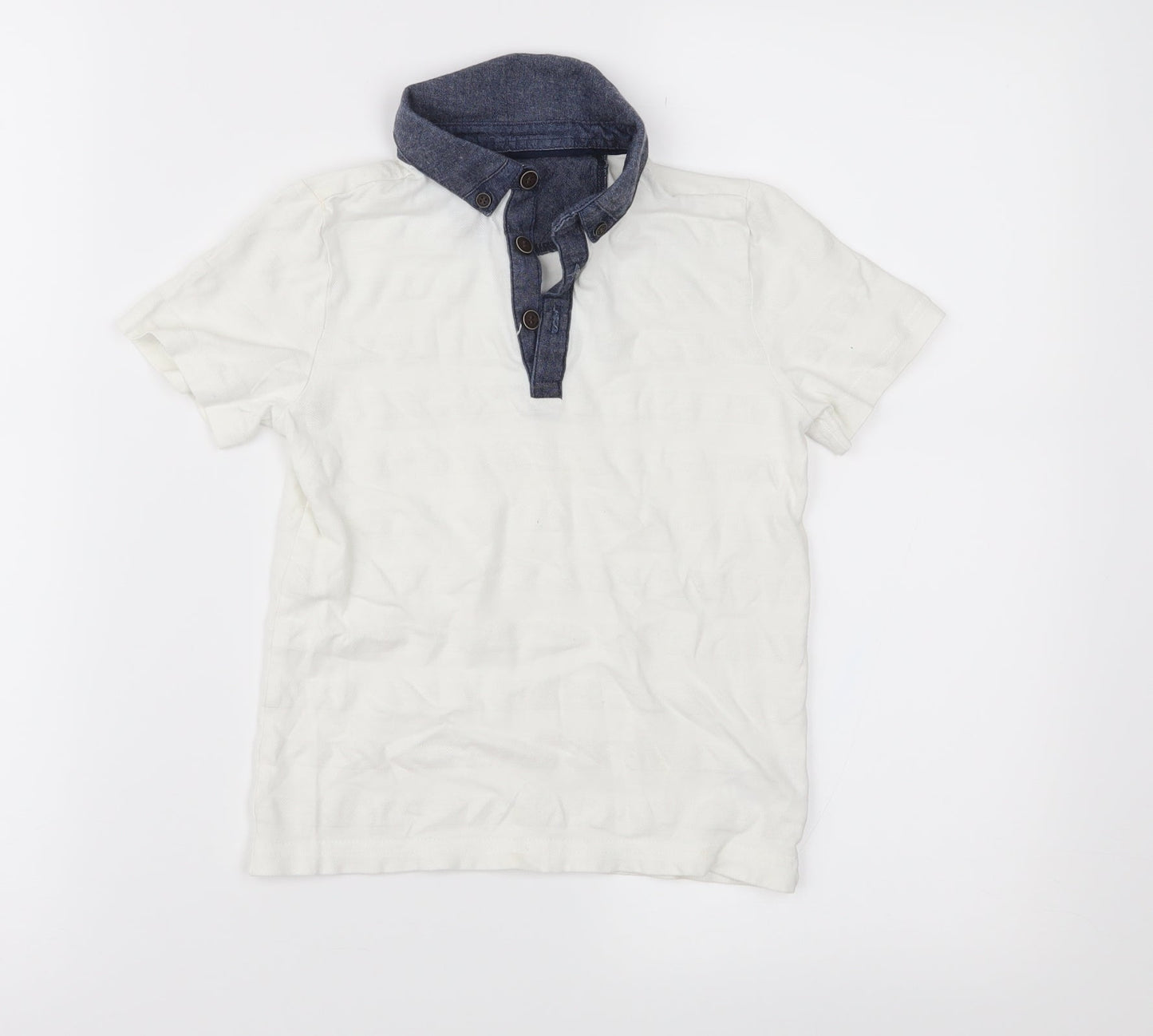 Mothercare Boys White  Jersey Basic Polo Size 5 Years