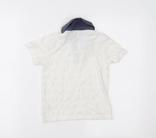 Mothercare Boys White  Jersey Basic Polo Size 5 Years