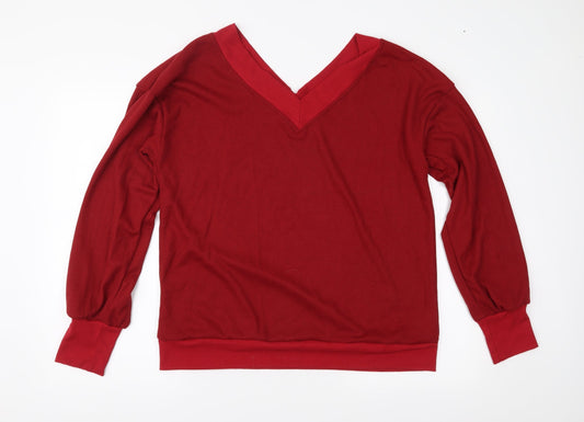 Preworn Womens Red   Basic Blouse Size L