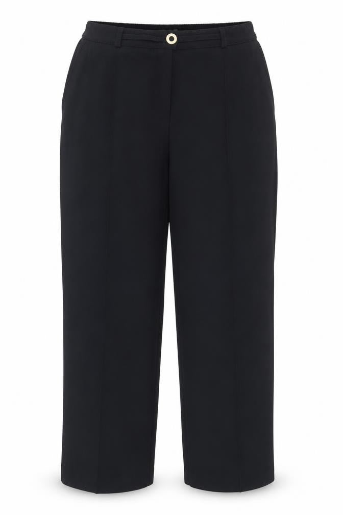 Front view of Marks & Spencer women’s black trousers, size UK 14