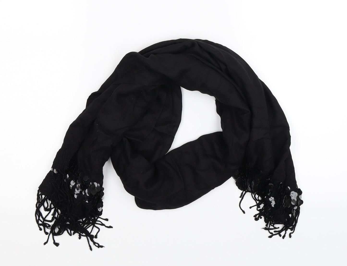 Preworn Womens Black    Scarf