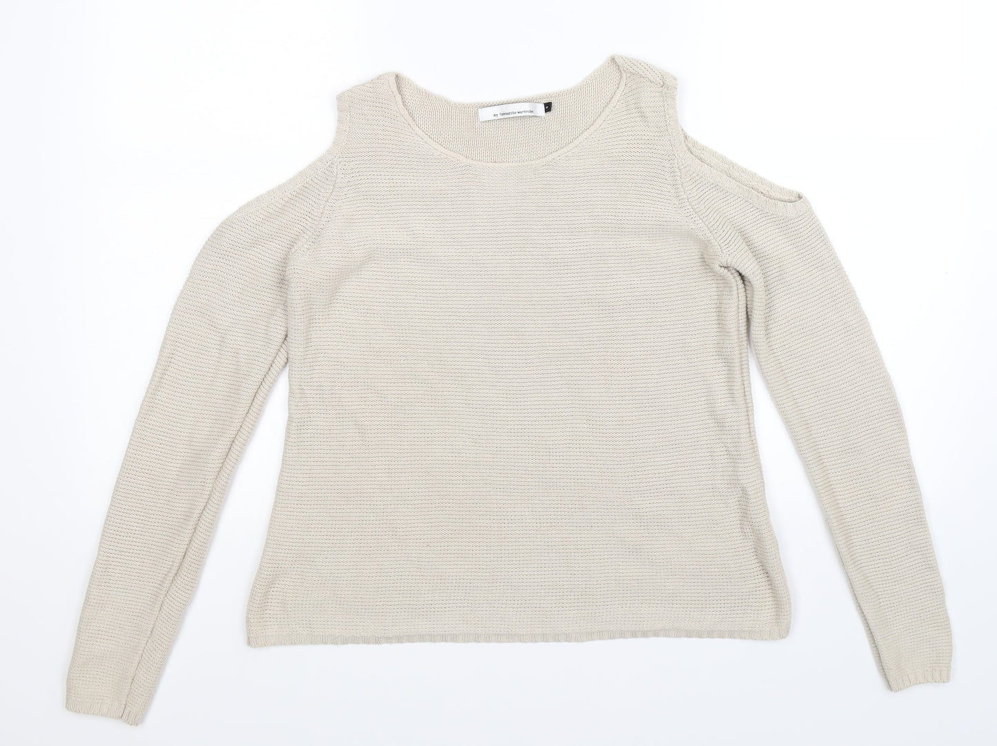 Only Womens Beige  Knit Pullover Jumper Size S