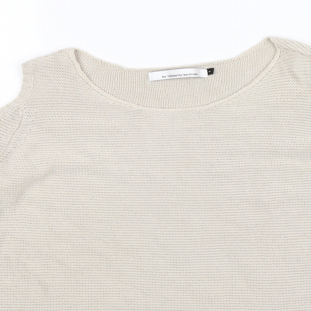 Only Womens Beige  Knit Pullover Jumper Size S