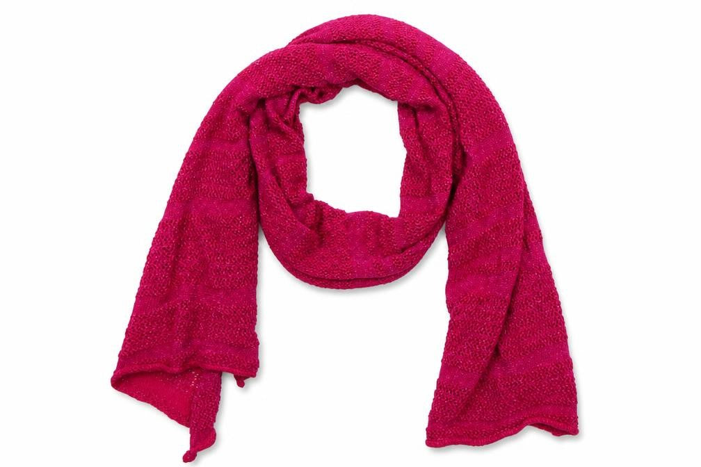 Front view of Preworn girls’ pink knit scarf scarves & wraps one size