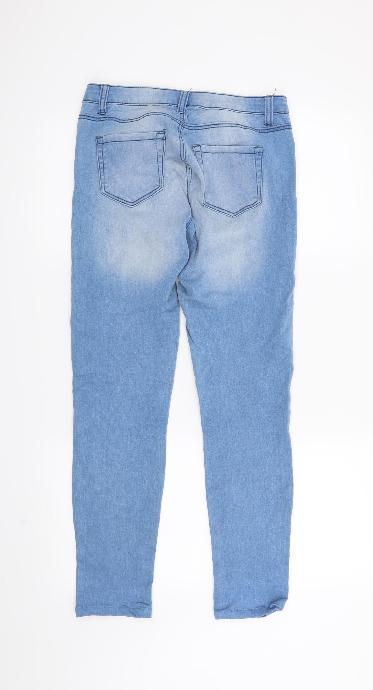 Denim & Co. Womens Blue   Straight Jeans Size 8 L26 in