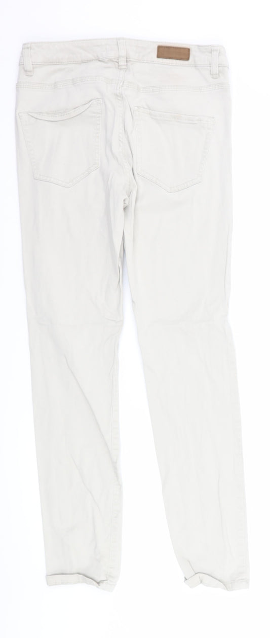 H&M Womens Ivory   Trousers  Size 12 L29 in