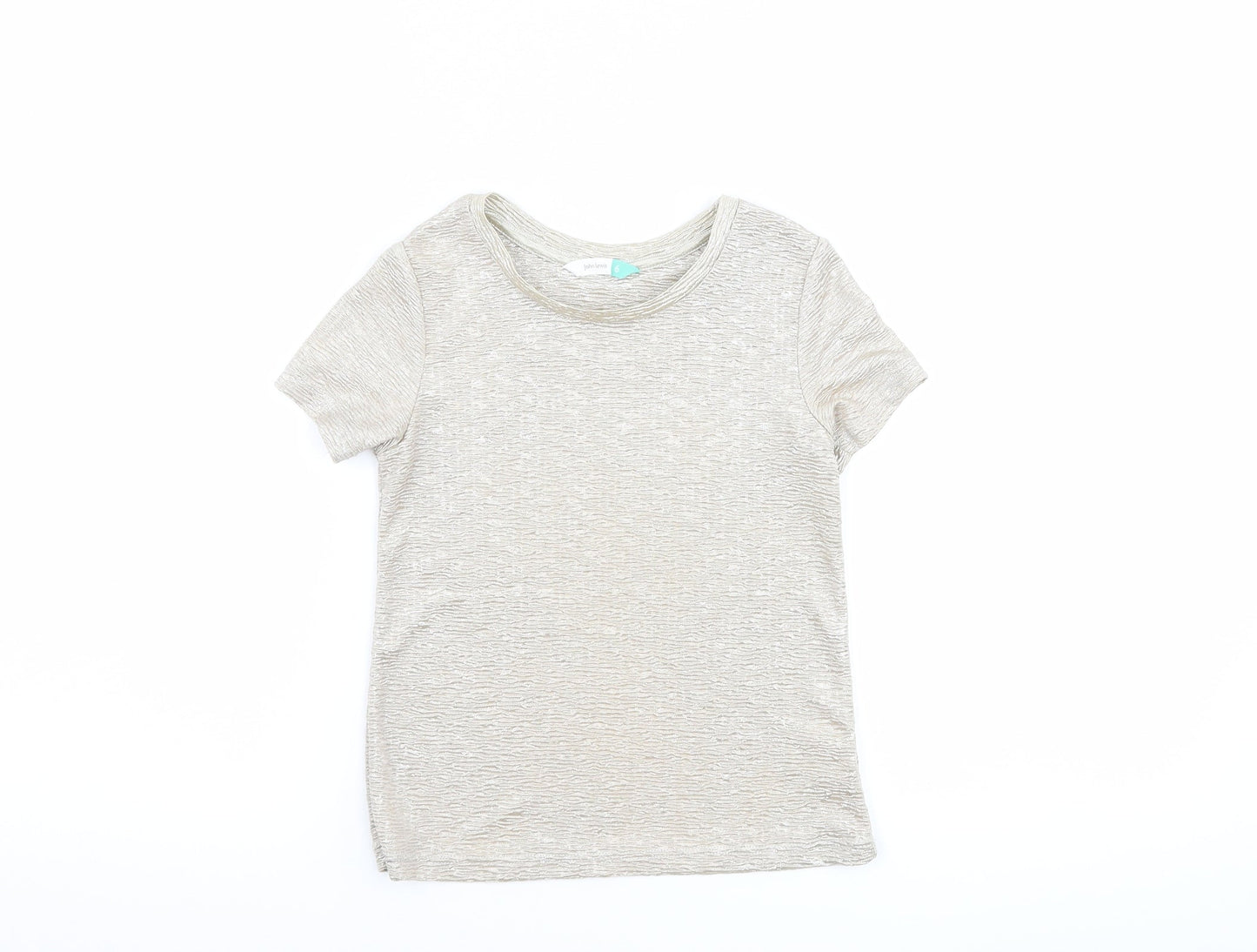 John Lewis Girls Gold   Basic T-Shirt Size 6 Years