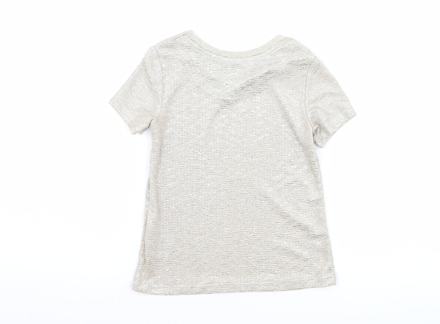 John Lewis Girls Gold   Basic T-Shirt Size 6 Years