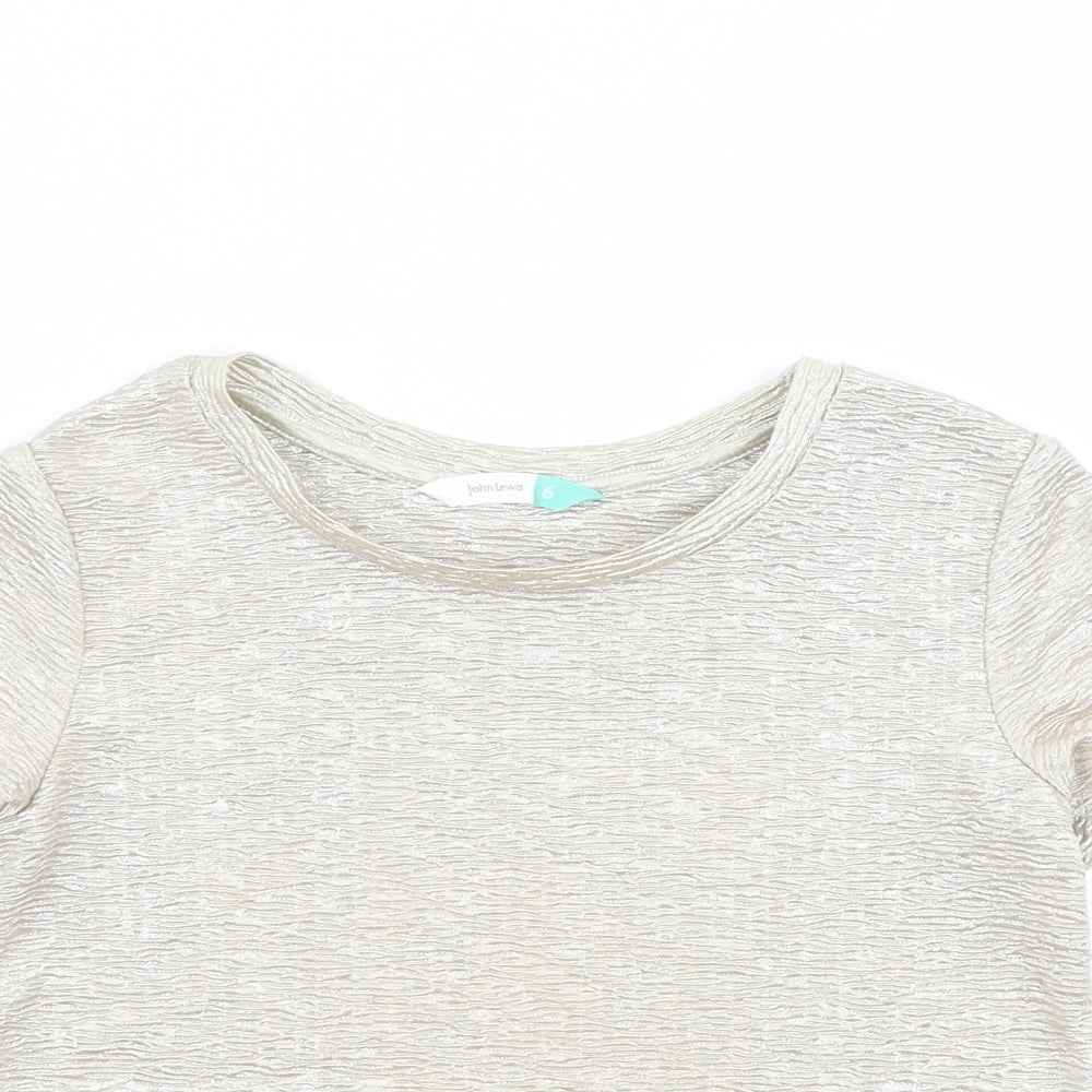 John Lewis Girls Gold   Basic T-Shirt Size 6 Years