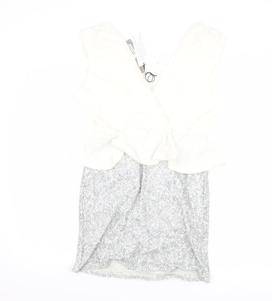 Glamourous Womens White   Bodycon  Size 12