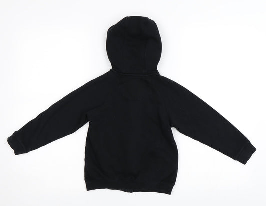Matalan Boys Black   Full Zip Hoodie Size 5 Years