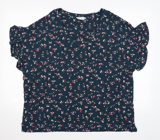 Marks and Spencer Womens Green Floral   Pyjama Top Size 20