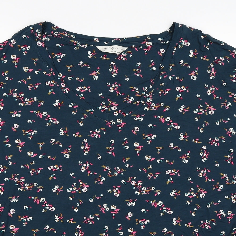Marks and Spencer Womens Green Floral   Pyjama Top Size 20