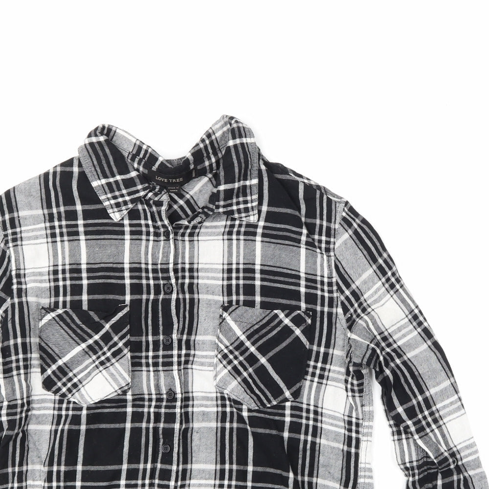 Love Tree Mens Grey Argyle/Diamond   Button-Up Size S