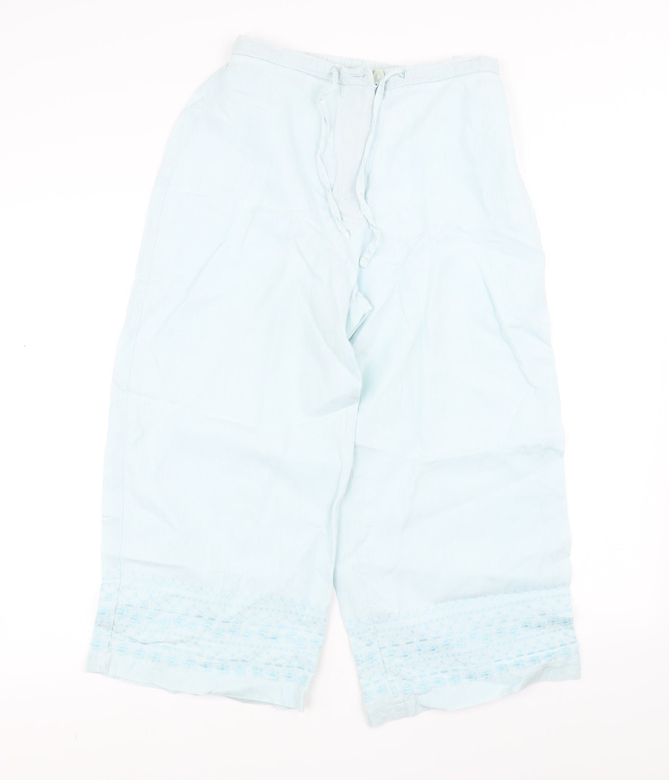 Marks and Spencer Womens Blue   Trousers  Size 10 L20 in