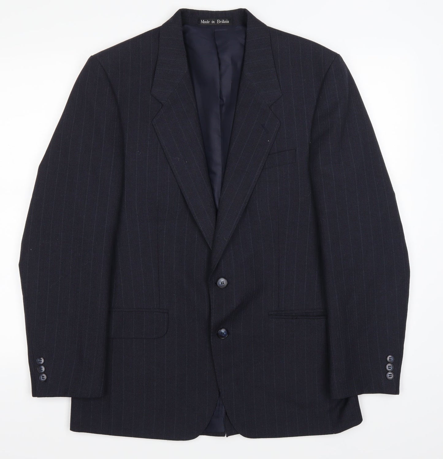 greenwoods Mens Blue Striped  Jacket Blazer Size 36