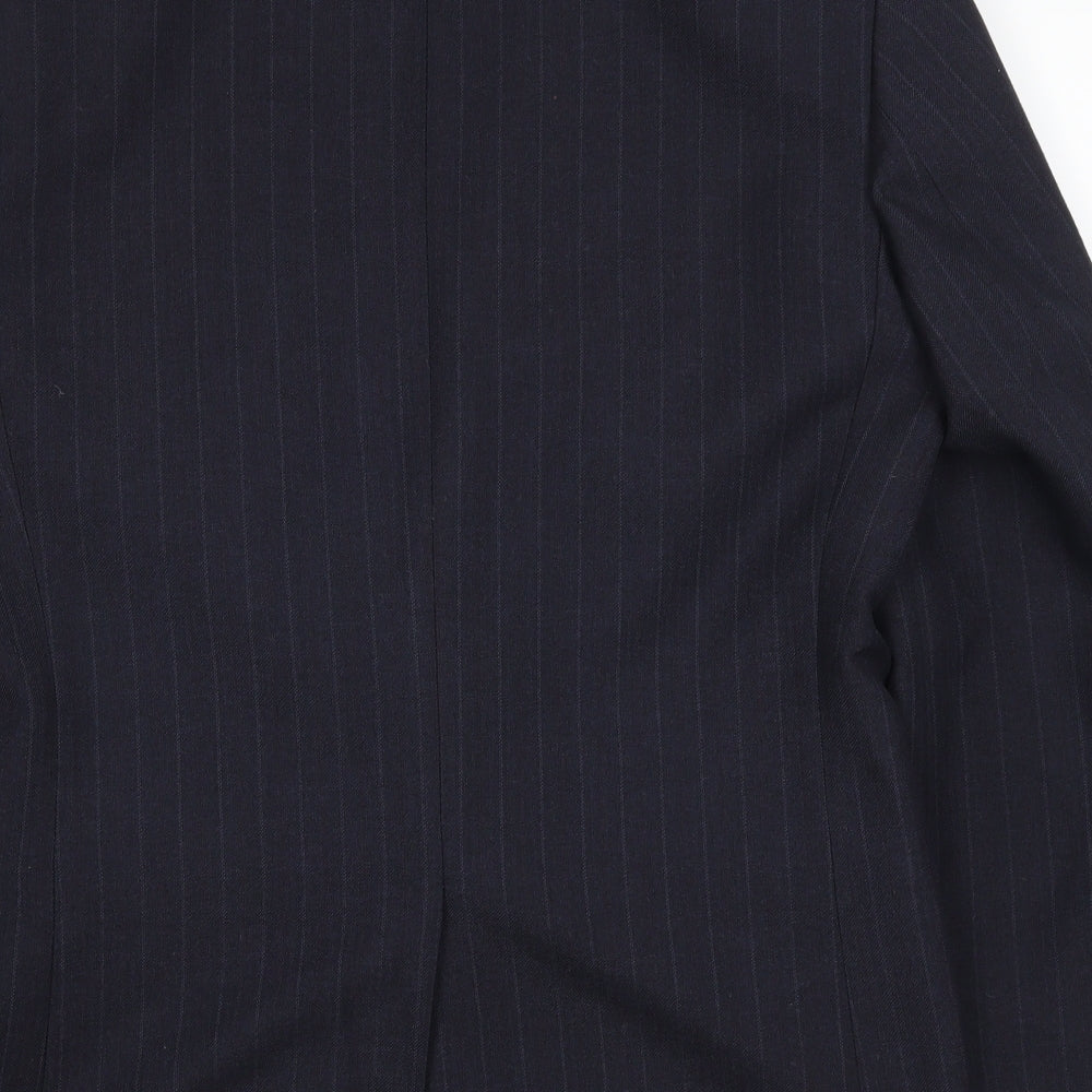 greenwoods Mens Blue Striped  Jacket Blazer Size 36