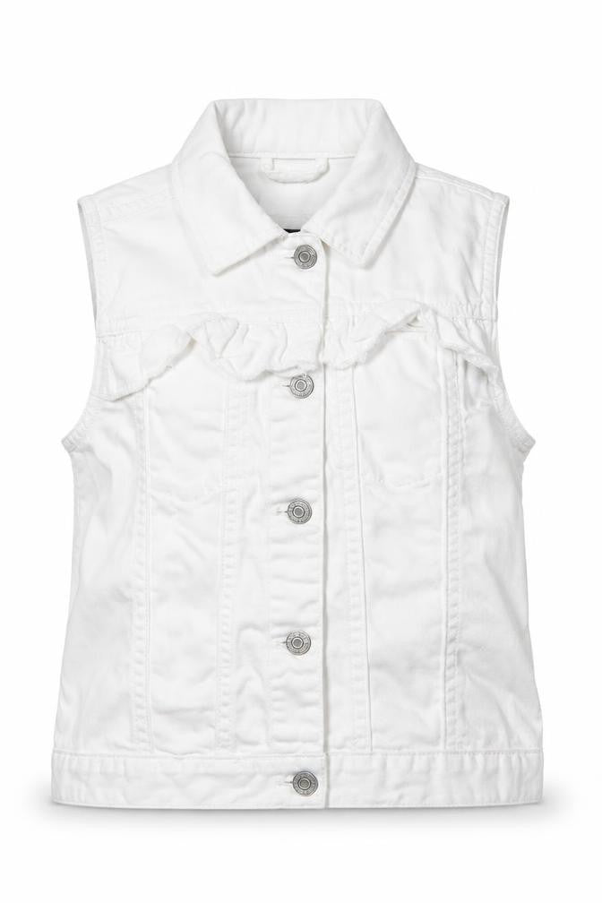 Front view of Gap girls’ white jacket, size XL