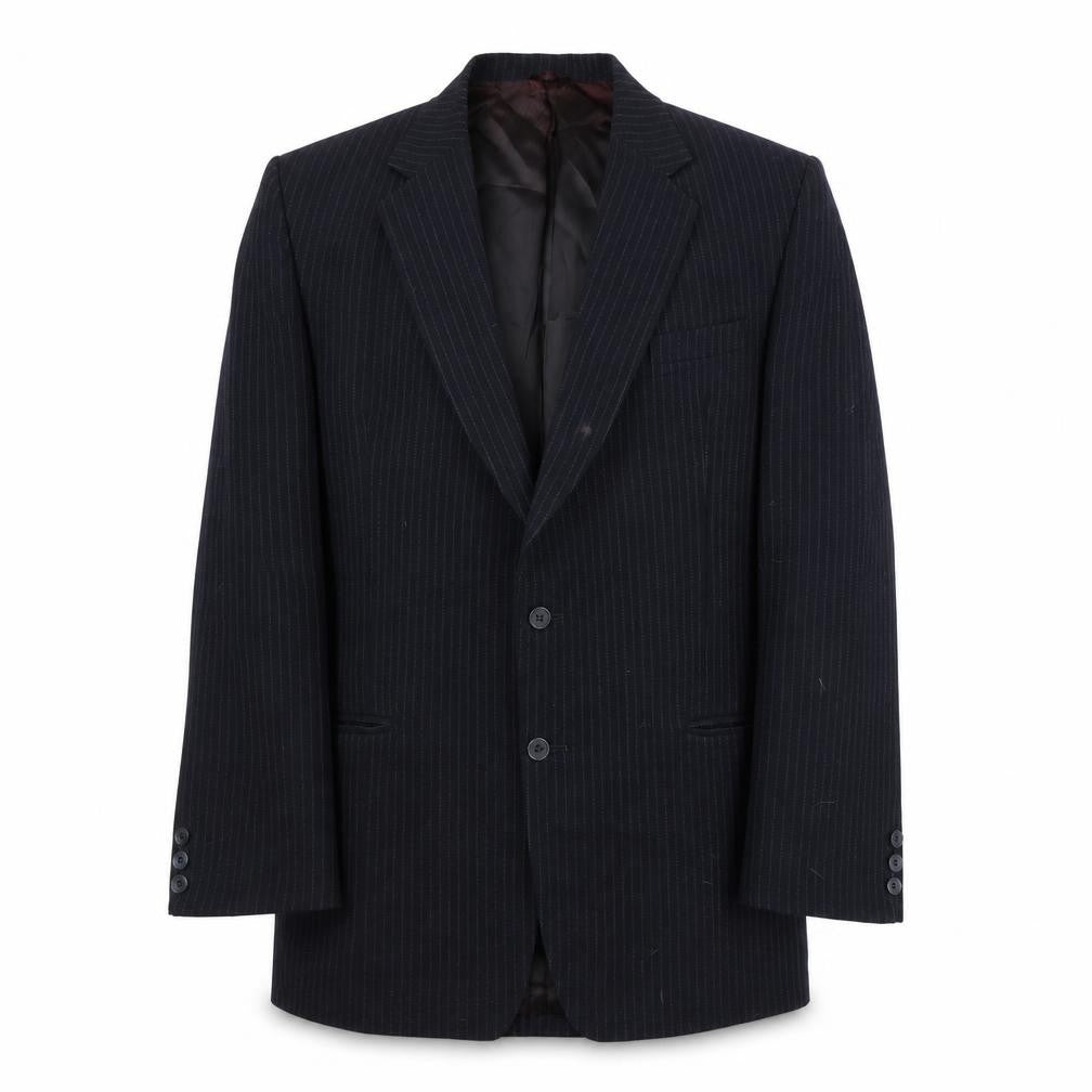 Front view of Preworn men’s blue jacket suit jacket, size XL