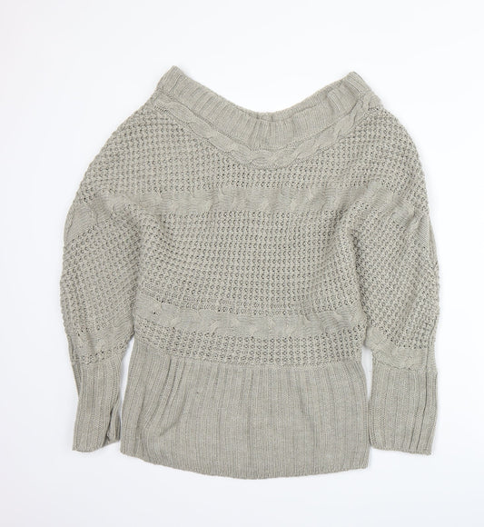 QED London Womens Grey  Knit  Jumper Size L