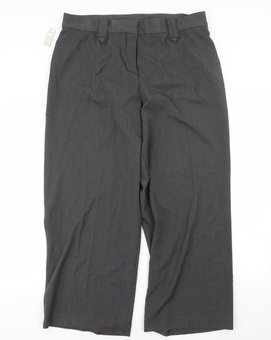 BM Womens Grey   Dress Pants Trousers Size 18 L27 in