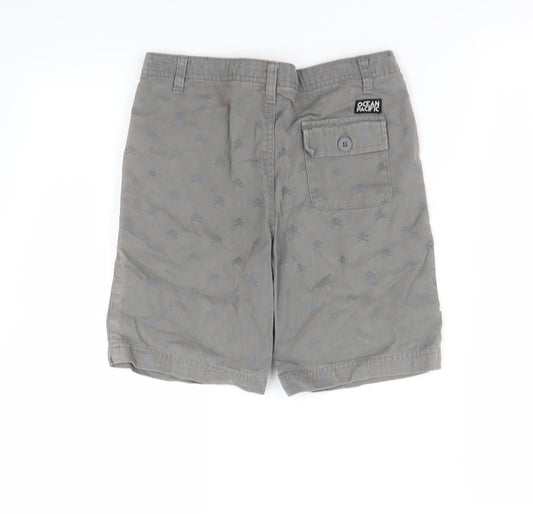 Ocean Pacific Boys Green Polka Dot  Cargo Shorts Size 10 Years