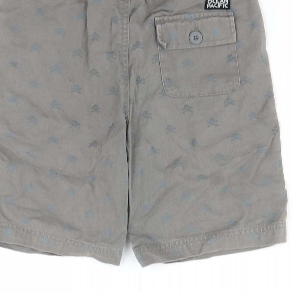 Ocean Pacific Boys Green Polka Dot  Cargo Shorts Size 10 Years