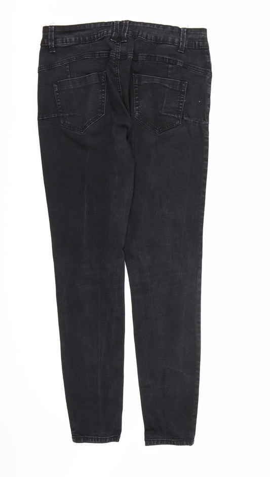 Denim co. Womens Black  Denim Skinny Jeans Size 14 L28 in
