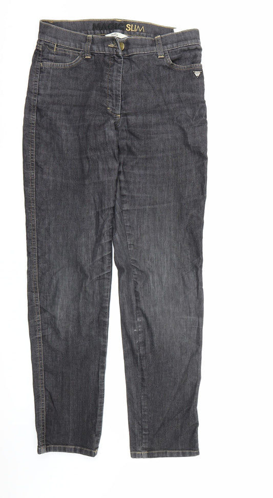 LauRie Womens Black  Denim Straight Jeans Size 10 L30 in