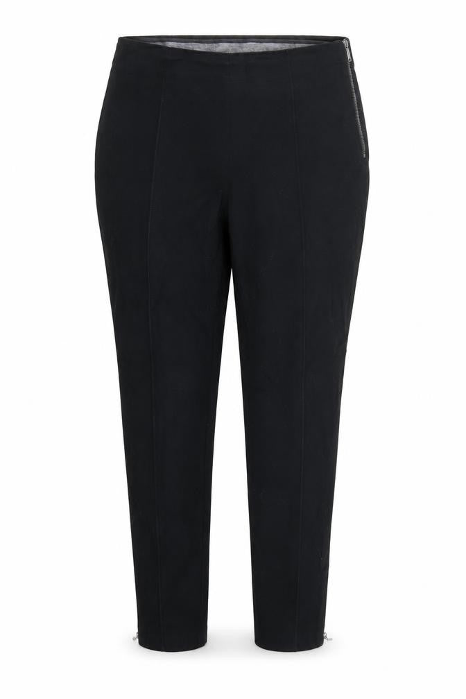 Front view of Marks & Spencer women’s black rayon trousers, size UK 16, 26-inch leg