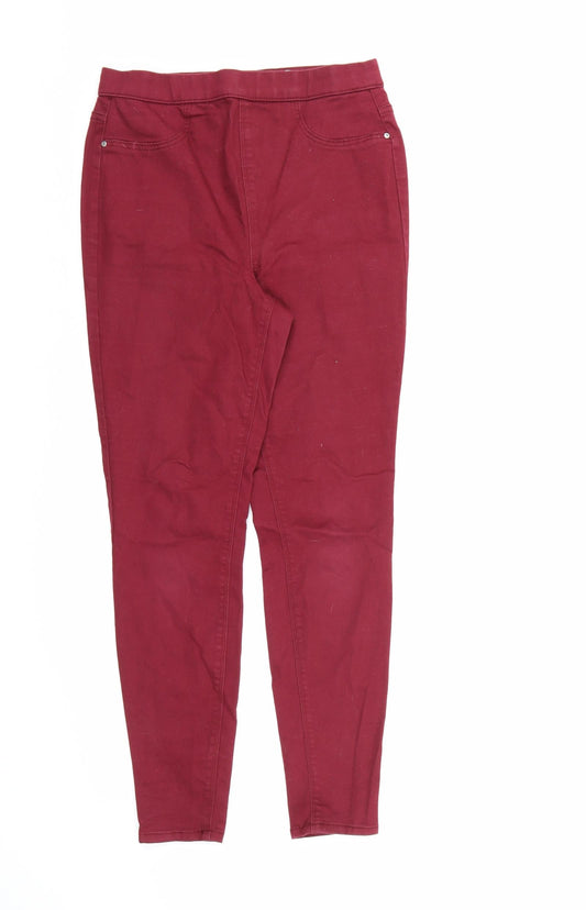 Papaya Womens Red  Denim Jegging Jeans Size 10 L26 in