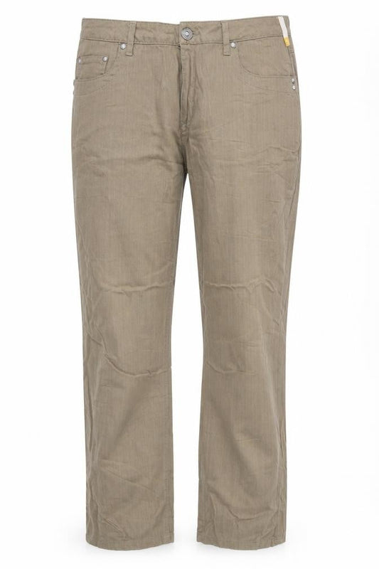 Front view of Fairfield women’s green denim straight jeans, size UK 16, 30-inch leg