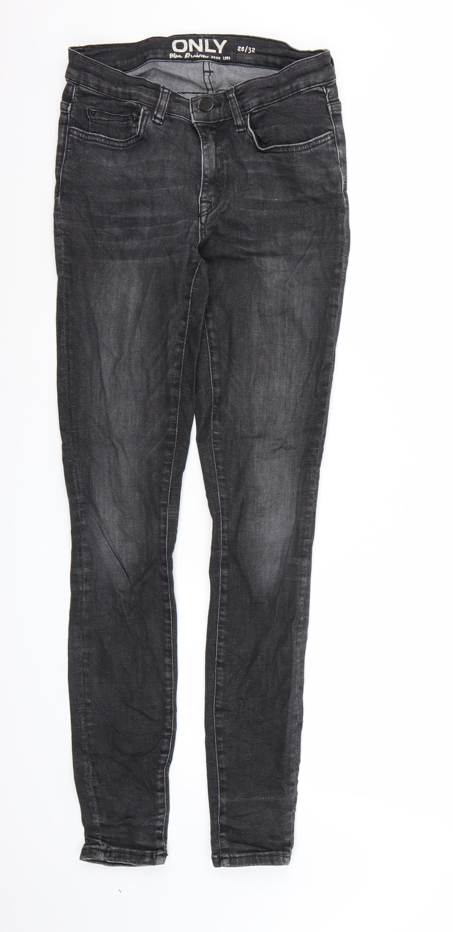 Only Mens Black  Denim Skinny Jeans  L32 in