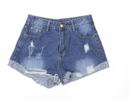 Falmer Heritage Womens Blue  Denim Cut-Off Shorts Size S - distressed