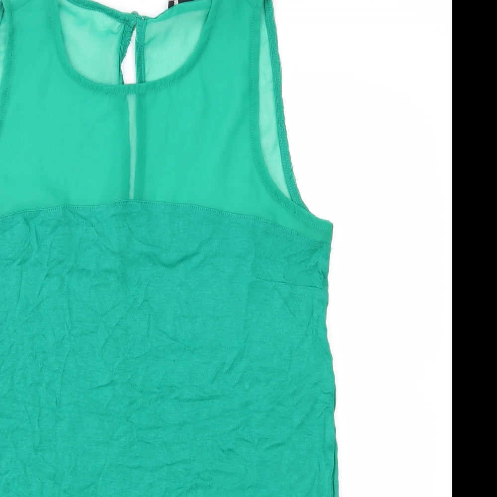 H&M Womens Green   Basic Blouse Size S