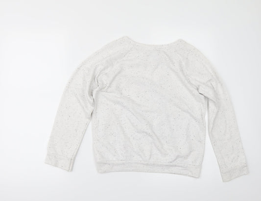 Preworn Girls Grey   Pullover Sweatshirt Size 11-12 Years