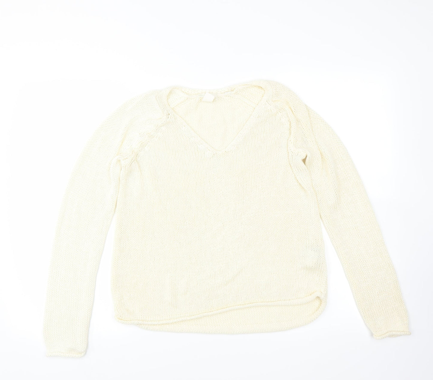 H&M Womens Ivory   Pullover Jumper Size S