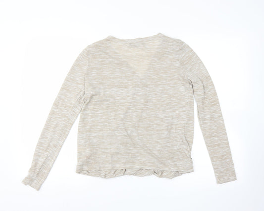 F&F Womens Beige   Pullover Jumper Size 10  - wrap detail