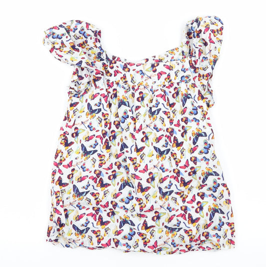 Gap Girls Multicoloured Geometric  Basic Blouse Size 8 Years  - Butterflies
