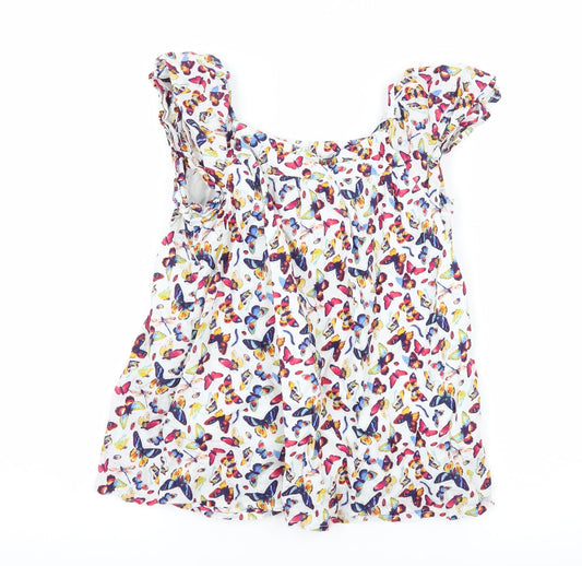Gap Girls Multicoloured Geometric  Basic Blouse Size 8 Years  - Butterflies