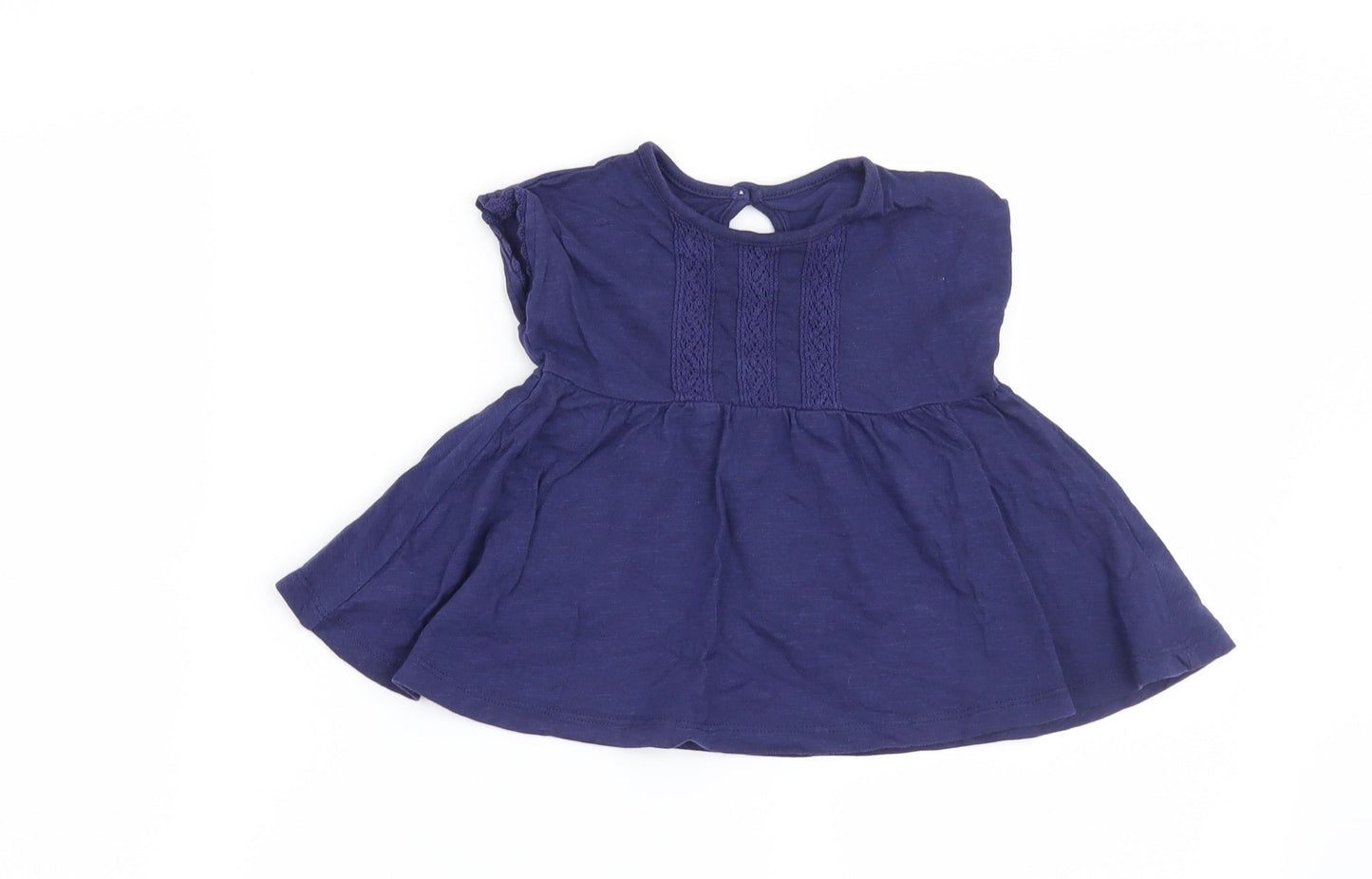 George Girls Blue   T-Shirt Dress  Size 3-6 Months